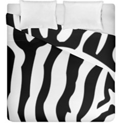 Wild Zebra Pattern Black And White Duvet Cover Double Side (king Size) by picsaspassion