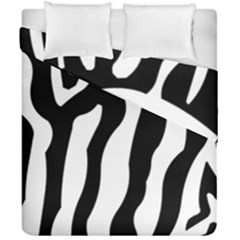 Wild Zebra Pattern Black And White Duvet Cover Double Side (california King Size) by picsaspassion