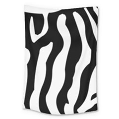 Wild Zebra Pattern Black And White Large Tapestry by picsaspassion