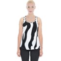 Wild Zebra pattern black and white Piece Up Tank Top View1