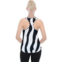 Wild Zebra pattern black and white Piece Up Tank Top View2