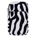 Wild Zebra pattern black and white Waist Pouch (Large) View1