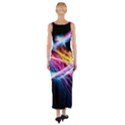 Colorful Neon Art Light rays, rainbow colors Fitted Maxi Dress View2