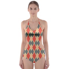 Illustrations Triangle Cut-out One Piece Swimsuit by Mariart