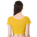 Background Polka Yellow Short Sleeve Crop Top View2