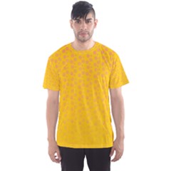 Background Polka Yellow Men s Sports Mesh Tee