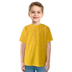 Background Polka Yellow Kids  Sport Mesh Tee