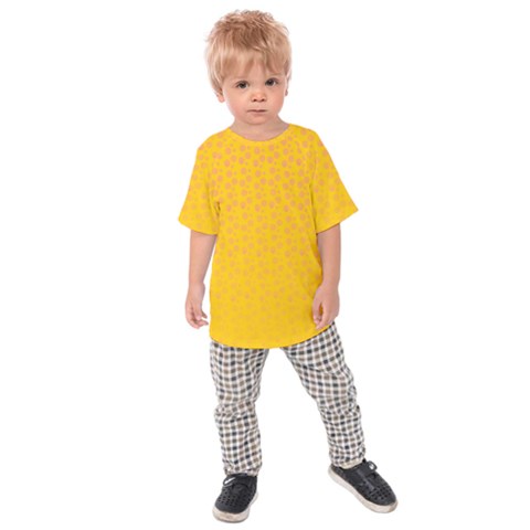 Background Polka Yellow Kids  Raglan Tee by HermanTelo