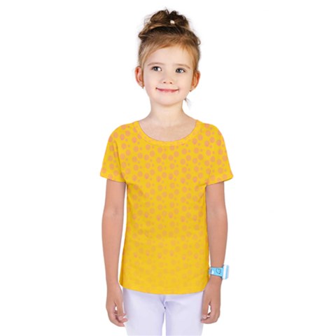 Background Polka Yellow Kids  One Piece Tee by HermanTelo