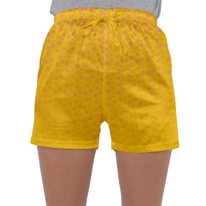 Background Polka Yellow Sleepwear Shorts