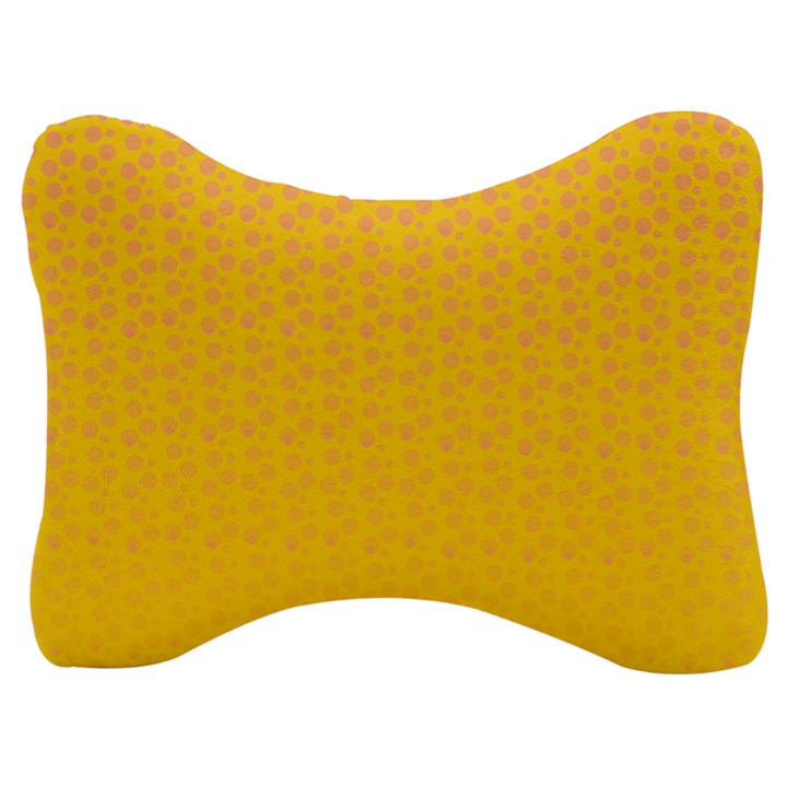 Background Polka Yellow Velour Seat Head Rest Cushion