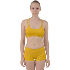 Background Polka Yellow Perfect Fit Gym Set