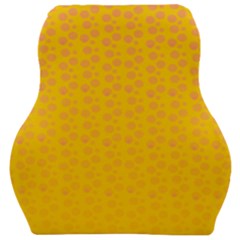 Background Polka Yellow Car Seat Velour Cushion  by HermanTelo