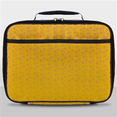 Background Polka Yellow Full Print Lunch Bag by HermanTelo