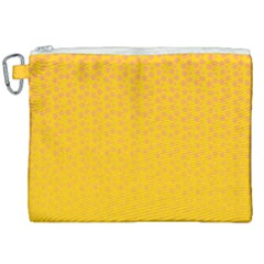 Background Polka Yellow Canvas Cosmetic Bag (XXL)