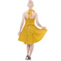 Background Polka Yellow Halter Party Swing Dress  View2