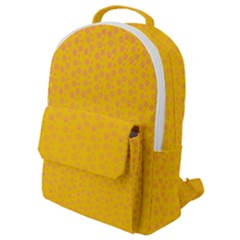 Background Polka Yellow Flap Pocket Backpack (Small)