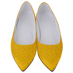 Background Polka Yellow Women s Low Heels by HermanTelo