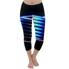 Motion Line Illustrations Capri Winter Leggings 