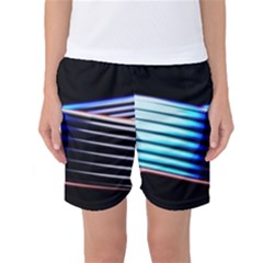 Motion Line Illustrations Women s Basketball Shorts