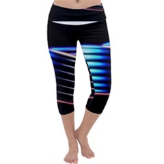 Motion Line Illustrations Capri Yoga Leggings