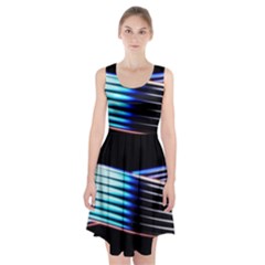 Motion Line Illustrations Racerback Midi Dress