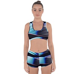 Motion Line Illustrations Racerback Boyleg Bikini Set