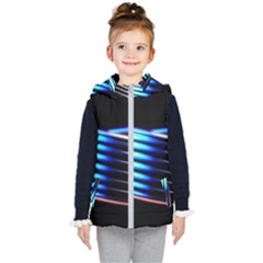 Motion Line Illustrations Kids  Hooded Puffer Vest