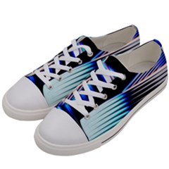 Motion Line Illustrations Women s Low Top Canvas Sneakers