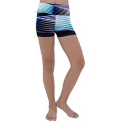 Motion Line Illustrations Kids  Lightweight Velour Yoga Shorts