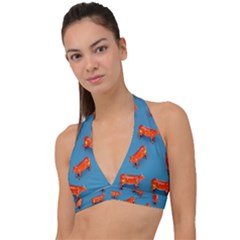 Illustrations Cow Agriculture Livestock Halter Plunge Bikini Top