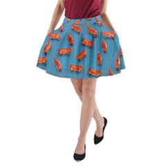 Illustrations Cow Agriculture Livestock A-line Pocket Skirt by HermanTelo