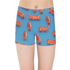 Illustrations Cow Agriculture Livestock Kids  Sports Shorts