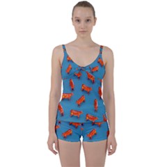 Illustrations Cow Agriculture Livestock Tie Front Two Piece Tankini by HermanTelo