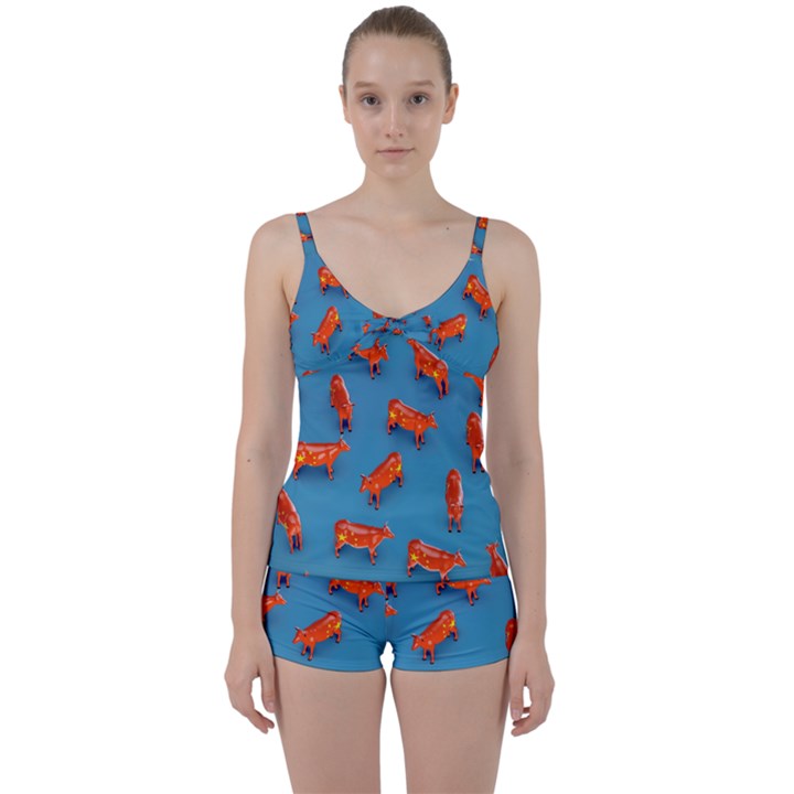 Illustrations Cow Agriculture Livestock Tie Front Two Piece Tankini