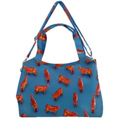 Illustrations Cow Agriculture Livestock Double Compartment Shoulder Bag by HermanTelo