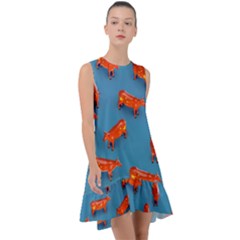 Illustrations Cow Agriculture Livestock Frill Swing Dress by HermanTelo