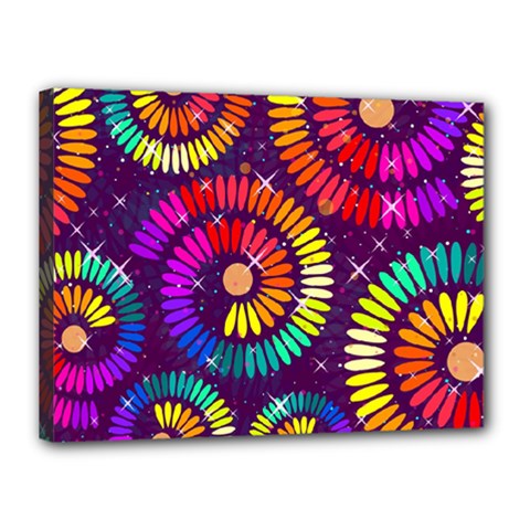 Abstract Background Spiral Colorful Canvas 16  X 12  (stretched) by HermanTelo