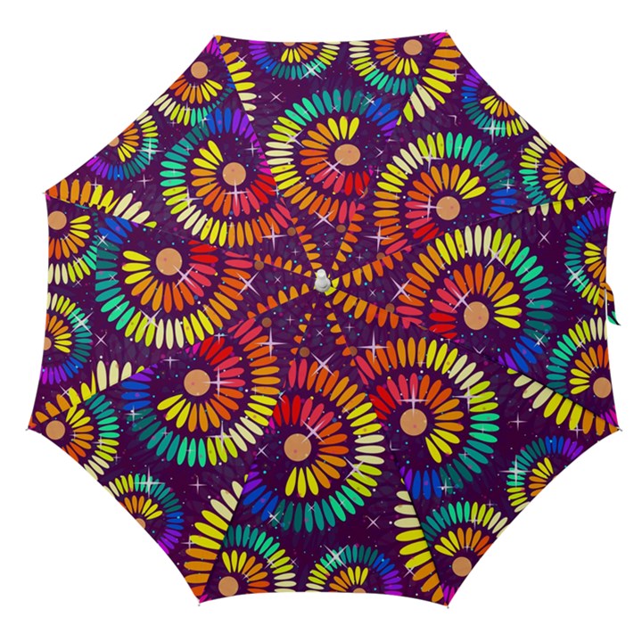 Abstract Background Spiral Colorful Straight Umbrellas