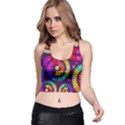 Abstract Background Spiral Colorful Racer Back Crop Top View1