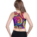 Abstract Background Spiral Colorful Racer Back Crop Top View2