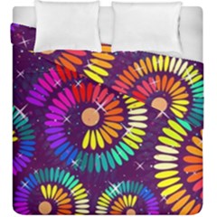 Abstract Background Spiral Colorful Duvet Cover Double Side (king Size) by HermanTelo