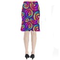 Abstract Background Spiral Colorful Short Mermaid Skirt View2