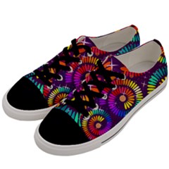 Abstract Background Spiral Colorful Men s Low Top Canvas Sneakers by HermanTelo