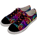 Abstract Background Spiral Colorful Men s Low Top Canvas Sneakers View2