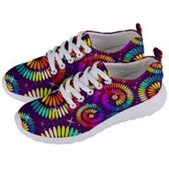 Abstract Background Spiral Colorful Men s Lightweight Sports Shoes by HermanTelo