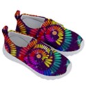 Abstract Background Spiral Colorful Kids  Velcro No Lace Shoes View3