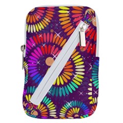 Abstract Background Spiral Colorful Belt Pouch Bag (large)