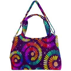 Abstract Background Spiral Colorful Double Compartment Shoulder Bag