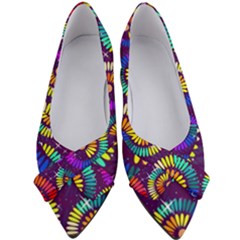 Abstract Background Spiral Colorful Women s Bow Heels by HermanTelo